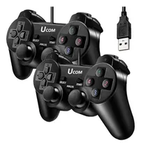 Comprar X2 Joysticks Usb Analógico Con Vibración Dualshock 2.0 Pc
