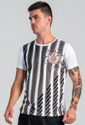 Camiseta Corinthians Dry Fit Licenciada Estampada Mmt 511210