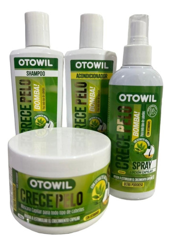 Kit Otowil Crece Pelo Shampoo + Acondicionador+ Spray + Pote