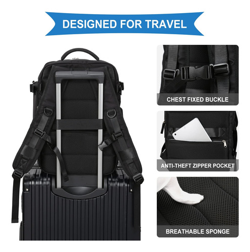 Mochila De Senderismo Impermeable De Viaje Grande Con Interf