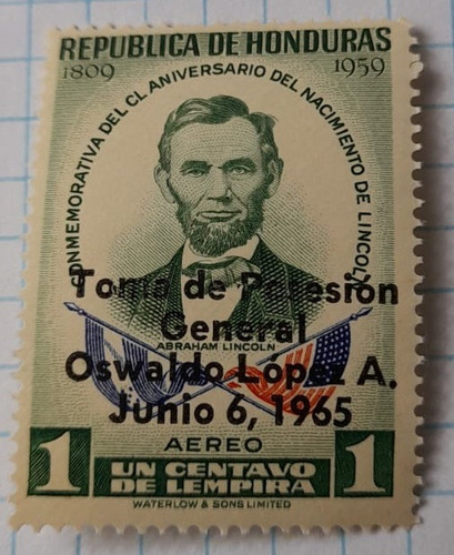 Sello Postal - Honduras - 1965 Sellos De 1959 Sobrecargados