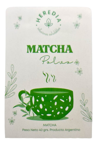 Matcha En Polvo X 40 Gr - Heredia