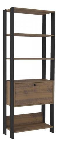 Kit Armário Para Escritório Alto 2 Portas E Estante 4
