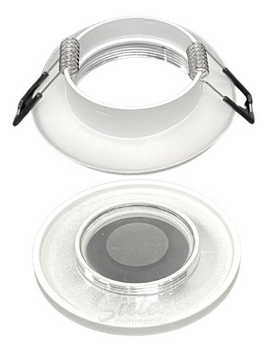 Spot De Embutir Circular Ip54 Aluminio Blanco Gu10 Fijo Baño