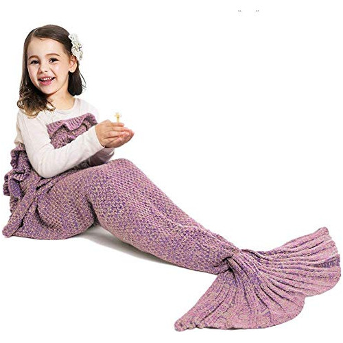 Manta De Cola De Sirena Niños, Hecha Mano De Crochet, ...