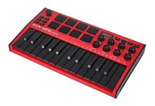 Imagen 1 de 4 de Akai Professional Mpk Mini Mk3 Rojo - Controlador Midi