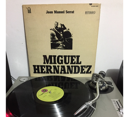 Disco Acetato De Joan Manuel Serrat  Miguel Hernandez