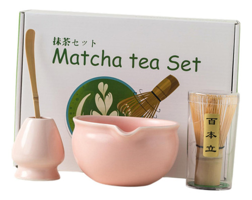 4x Matcha Set De Té Japonesa Moderna Elegante Hecha A Rosa
