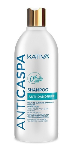 Imagen 1 de 1 de Shampoo Kativa Anticaspa 500ml - Ml A $58