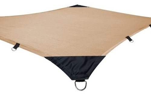 Imagen 7 de 10 de Malla Sombra 4x4 Beige 90% Reforzada + 1 Kg Lazo 1 Kit Insta