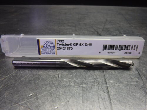 M.a. Ford Twister Gp 7/32  Solid Carbide Drill 2 Flute 2 Yyz