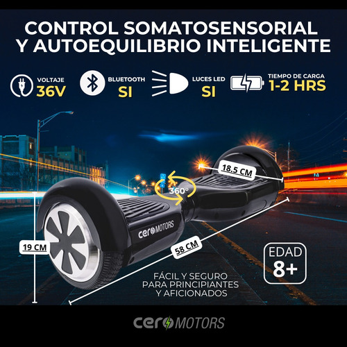 Smart Balance / Cero Hoverboard S1 / Negro