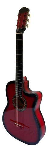 Guitarra Acústica Curva Ocelotl® Paquete Vital De Accesorios Color Rojo Orientación De La Mano Derecha