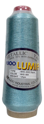 Hilo Ajoo Lumia Bordado Cal. 300d Rayon Metalizado 1 Cono