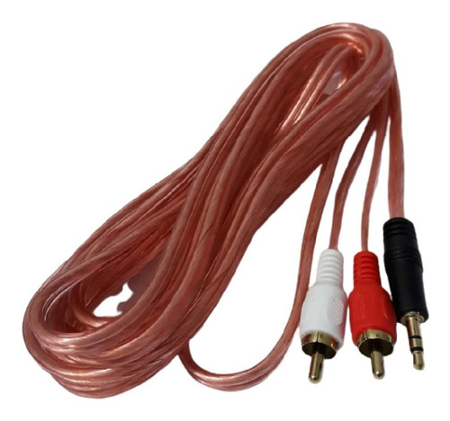 Cable 2x1 Desoxigenado Audio 2 Rca A 3.5 Mm 3 Mts En Color
