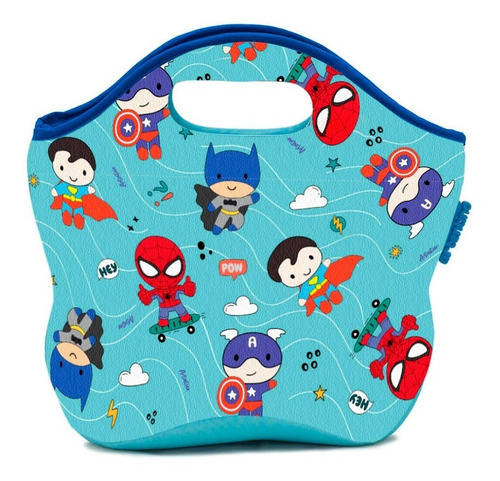 Imagen 3 de 6 de Set Botella Sorbete Lonchera Valija Infantil Niños Neoprene