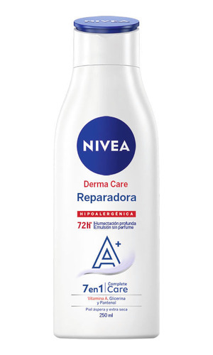 Crema Corporal Hipoalergénica Nivea Derma Care X 250 Ml