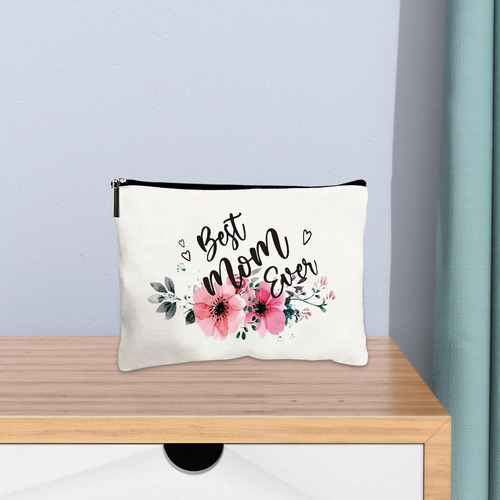 Bolsa De Maquillaje De Lona De Algodón Inferior, Bolsa De