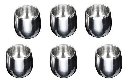 Vaso De Material Acero Inoxidable De 6 Piezas, Taza De Té,