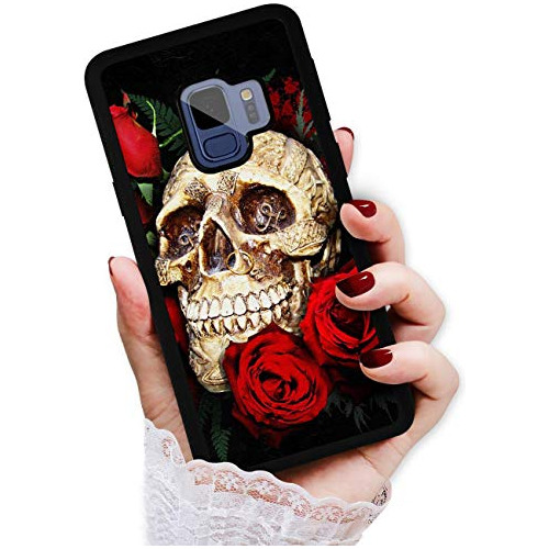 Funda Para S9 Galaxy S9 S9 Hot12455 Sugar Skull Rose Suave R