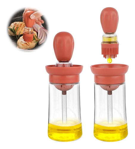 Aceitera Aceitero Cocina Aceite Dispensador Brocha 2 En 1 Si