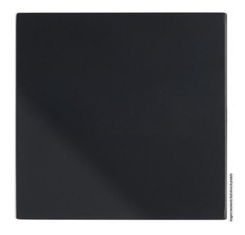 Placa Cega 4x4 - - Recta Black Satin Fosco Cor BLACK FOSCO