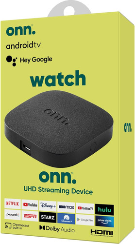 Watch Onn 4k Streaming Box/ Google Tv
