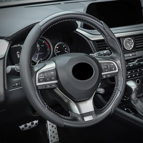 Fundas Cuero Napa Volante Automóvil Segmentado Transpirable