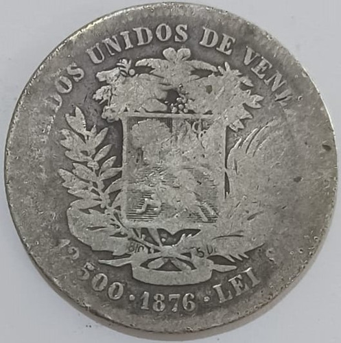 5 Reales 1876 (bamba 2,50bs)