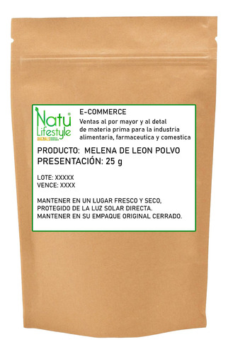 Melena De Leon Pura Polvo X 25g - g a $1000