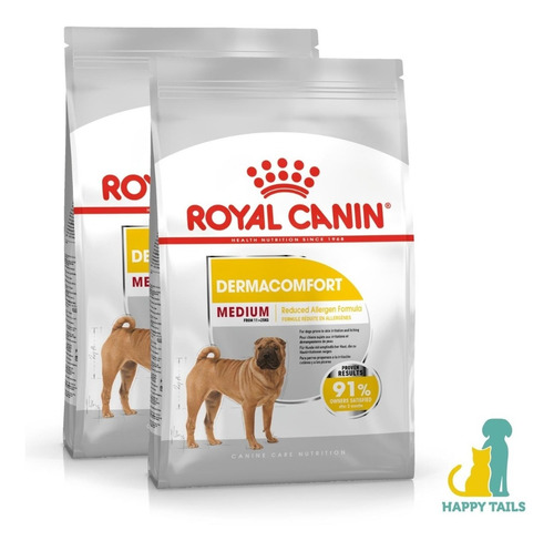 Royal Canin Medium Dermacomfort 2 X 10 Kg - Happy Tails