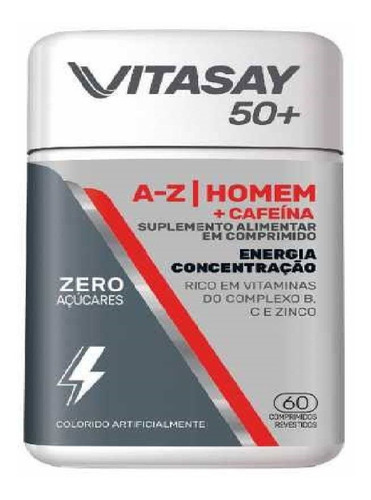 Vitasay Homem 50+ A-z + Cafeína 60 Comprimidos