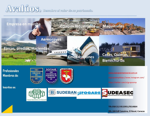 Imagen 2 de 4 de Avaluos Profesionales Certificados Soitave, Sudeban, Fogade