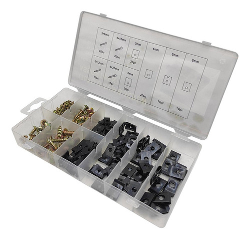 Q Juego De 170 Piezas De Reparación De Clips De Metal En U