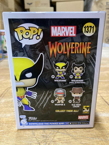 Wolverine 1371 Marvel 50th Aniversario Funko Pop Logan