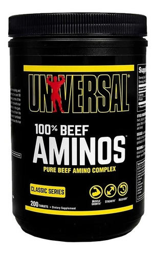 Amino Beef  200 Tabs Universal Aminoácido Derivado De Carne