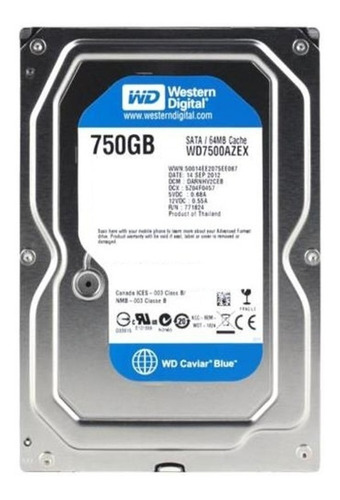 Disco rígido interno Western Digital  WD7500AZEX 750GB