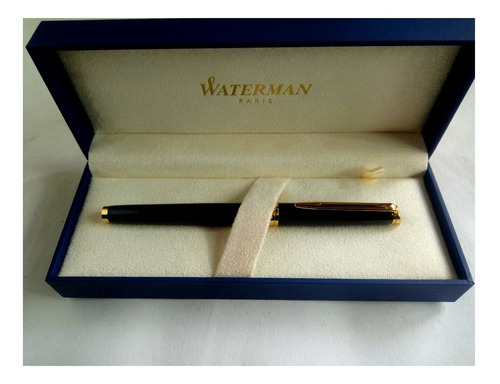 Rollerball Waterman Hémisphère Laca Negra Adornos En Oro