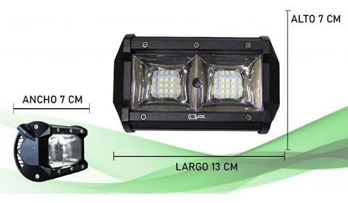 Imagen 3 de 4 de I O L 2 Barra Mini Faro 18 Hiper Led 5 Pulgada Dually Blanco