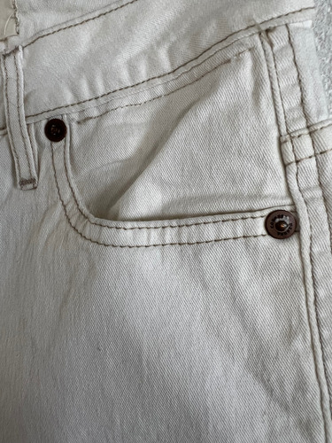 Pantalón Jean Mishka Couture Blanco Denim Ykk Low Rise (Usado)