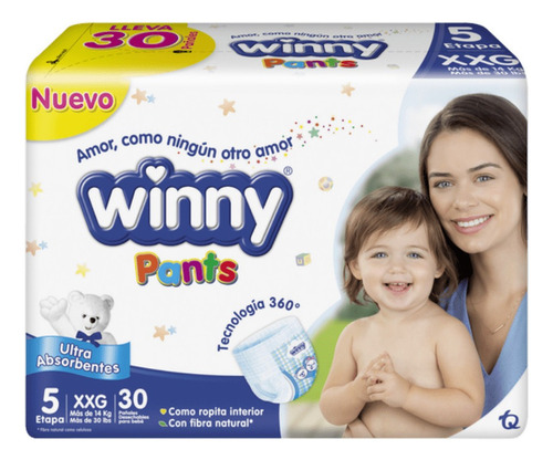 Pañal Winny Pants Et 5 Paquete X 3 - Unidad  Género Sin Género Tamaño Extra Extra Grande (xxg)