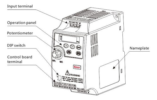 Variador Velocidad Kinco 0.75kw (1 Hp) In. 220v Out. 3x 220v