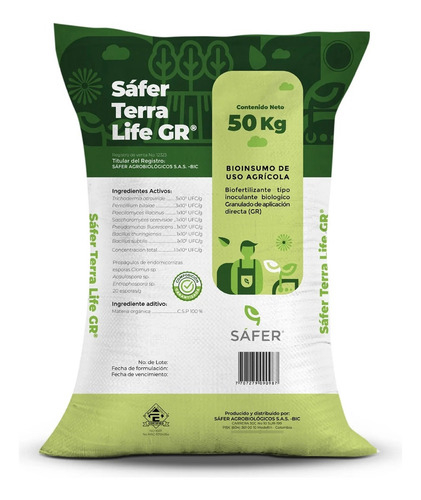 Terralife Safer Abono Orgánico Con Microorganismos X 46kg