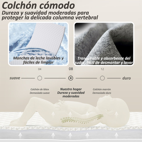 Cuna Corral Para Bebes Cama Altura Regulable Con Mosquitero