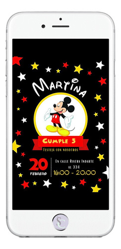 Invitación Cumpleaños Digital Whatsapp Mickey Mouse