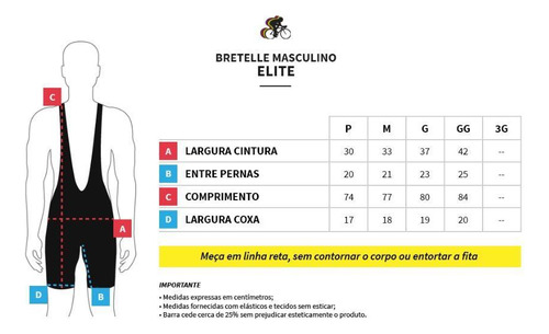 Bretelle Ert Elite Preto - Forro Em Gel-gg