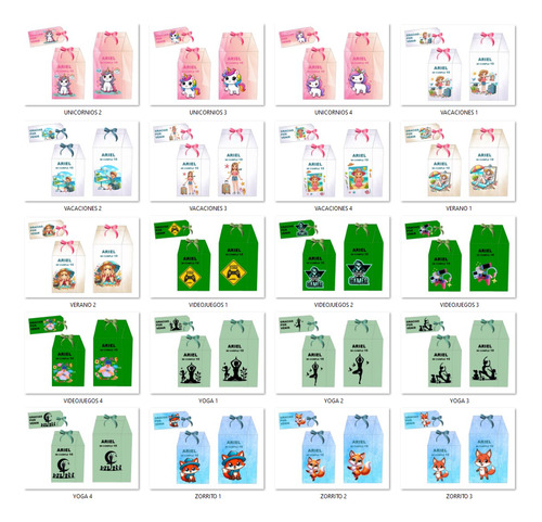 Kit Imprimible Cajas Milk + Tag + Moño: Fútbol