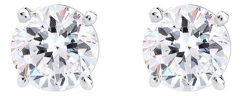 Aretes De Plata 925 Ley Solitario Moissanita Mujer Hombre