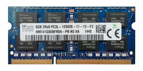 Memoria RAM gamer color azul 8GB 1 SK hynix HMT41GS6AFR8A-PB