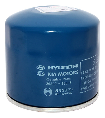 Filtro Aceite Para Hyundai Elantra 1600 J1 G4cr Mpi 1.6 2012